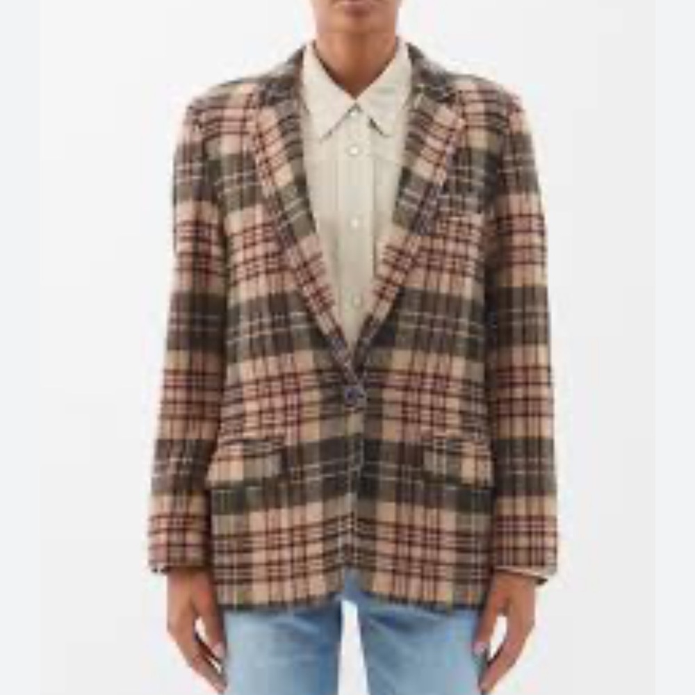 Isabel Marant size 40 French or 8 US . Charlyne Plaid blazer